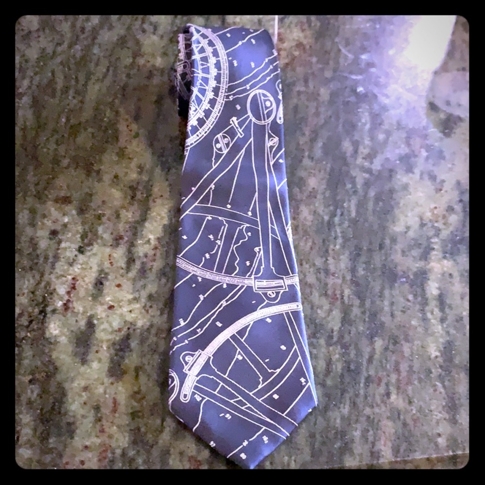 Men’s Dark Navy Blue Silk Lands’ End Tie